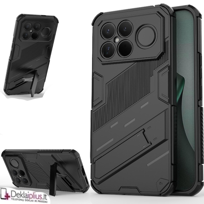 Smūgiams atsparus dėklas su kojele - juodas (Xiaomi Poco F8 Ultra) Smūgiams atsparus dėklas su kojele - juodas (Xiaomi Poco F8 Ultra)